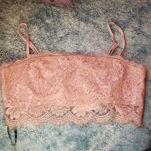 PRICE IS FIRM! - Missguided pink lace bralette top- size 10 (NWT)